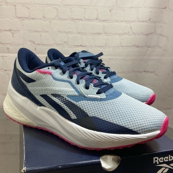 REEBOK FLOATRIDE ENERGY running/daily wear sneakers 7.5 blue & pink trim Bnib - Picture 1 of 9